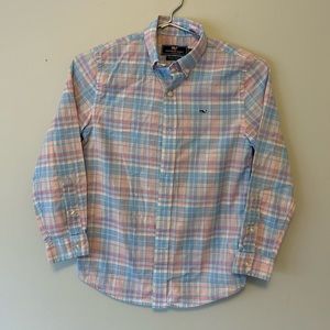 Vineyard Vines girls button up shirt size S 8-10.